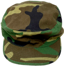 U.S. Army Woodland Camouflage Hot Weather Cap Size 7 1/8 - £3.99 GBP