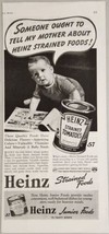 1939 Print Ad Heinz Strained &amp; Junior Baby Foods in Cans Baby Reads Magazine - £13.14 GBP