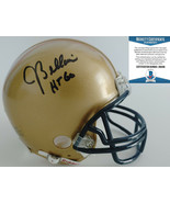 Joe Bellino 1960 Heisman Trophy winner signed Navy mini helmet COA Becke... - $197.99