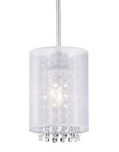 Enhance Your Space with MO&amp;OK Adjustable White Chrome Chandelier ✨ Styli... - $54.14