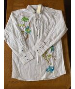 Mens Evolution In Design Button Down Shirt Size L 0120 - €64,43 EUR