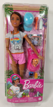 Barbie Hiking Doll Brunette Puppy Backpack Camera Map Boots Sunglasses Supplies - $14.96