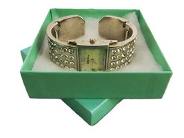 Cookie Lee Bangle Ladies Watch, Hinges, CZ, Mother of Pearl, Works, #JWL... - $24.45