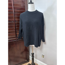 French Connection Pullover Sweater Women&#39;s S Black Solid 3/4 Sleeve Ribb... - $41.78