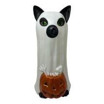Vintage Pan Asian Creations Jack Cat Blow Mold Halloween 16&quot; Color Changing LED - £44.12 GBP
