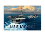 USS Midway Stan Stokes Airplane Aviation Plane Fighter Jet Military Meta... - £31.10 GBP