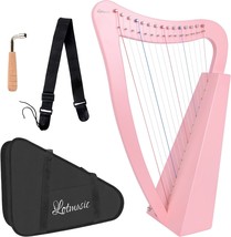 Lyre Harp,15 strings 22 inch Solid Birchwood Musical Instrument Height F... - £153.33 GBP