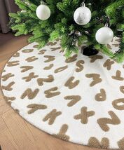 AISENO 48 Inch White Plush Alphabet Christmas Tree Skirt Faux Fur Decor - €8,14 EUR AISENO 48 Inch White Plush Alphabet Christmas Tree Skirt Faux Fur Decor - €8,14 EUR