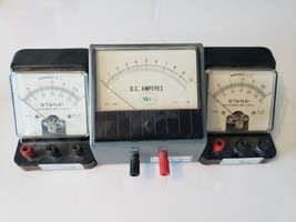 Lot of 3 Amp Meters- 2 Stansi Model No. 653 0-3 Amp. 1 WW&amp;R 0-10 Amp D.C. - £29.75 GBP