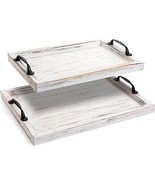 2 Nesting Decorative Trays For Coffee Table, Ottoman, Countertop, And Mo... - $62.41 CAD