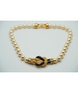 Vintage Swarovski Gold Black Crystal Necklace 16&quot; - $2,069.84 MXN
