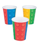 8ct x 5 (40) Building Blocks Block Party Supplies 9oz Hot Cold Cups Tabl... - $224.99 MXN