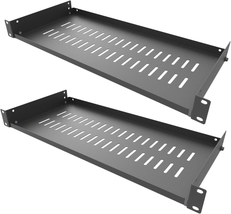 Jingchengmei 2 Pack of 1U Disassembled Vented Cantilever Server Rack Mount Shelf - £36.73 GBP