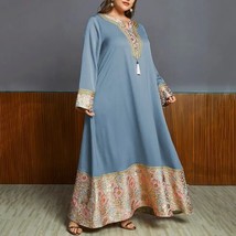 TOLEEN Women Elegant Large Plus Size Maxi Dresses 2023 Spring Abaya Long Sleeve  - £94.85 GBP