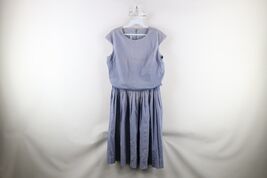 Vintage 60s 70s Womens Medium Distressed Sun Faded Pleated Sleeveless Dress - $34.60