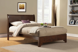 Aiden California King Low Footboard Sleigh Bed, Cappuccino - $12,670.43 MXN
