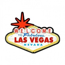 Welcome to Las Vegas Small rustic Plasma Cut Metal Sign - £31.38 GBP