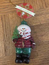 Snowman Christmas Hanging Ornament-Very Rare Vintage-SHIPS N 24 HOURS - £16.46 GBP