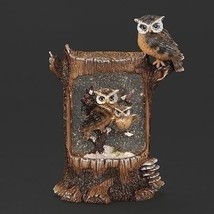 10&quot;H LIGHTED SWIRL LOG, OWL SCENE - $118.75