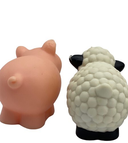Vintage Toys R Us Farm Animals Toy Figures Lot 4 Dog Pig Sheep Chicken 1997 Lamb Item image 11