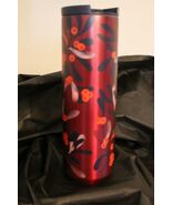 Starbucks Brushed Red Iridescent Mistletoe 16oz Stainless Steel Double W... - $27.54