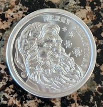 Merry Christmas Santa Claus 2024 1 Oz Silver BU Round .999 w/ Protective... - $46.41