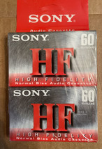 NEW 2 PACK - Sony Hi Fi Type I Normal Bias Blank Cassette Tape 60 Minutes - £6.96 GBP