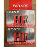 NEW 2 PACK - Sony Hi Fi Type I Normal Bias Blank Cassette Tape 60 Minutes - £6.95 GBP
