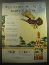 1959 Wild Turkey Bourbon Ad - The responsibility of being the best - £11.57 GBP