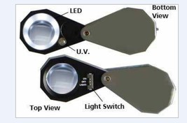 Gem jewel Loupe! 10x21mm UV/LED Triplet Illuminated Loupe-Dual Light (wh... - £15.92 GBP