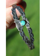 vintage bracelet Estate Sale STERLING SILVER arrows turquoise sun old 925 - €128,39 EUR