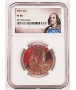 1962 50C Franklin Demi Dollar Preuve Classé Par NGC Comme PF-68 - $78.69