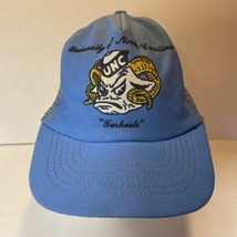 Project Hat! Vintage North Carolina Tar Heels UNC Mascot SnapBack Mesh Hat - £2.28 GBP