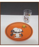 NEW Pottery Barn Kids Snoopy Vampire Halloween Plate and Tumbler - $32.99