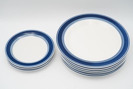 Mainstays Royal Blue Banded 10.5&quot; Dinner Plate, 7.25&quot; Salad Plate *PICK* - £10.12 GBP+