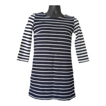 J. Crew Maritime Stripe Knit Shift Dress Navy Blue White Striped Size XS Stretch - £12.59 GBP