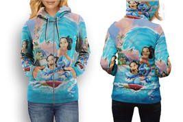 Disney Lilo Stitch Hoodie Sporty Casual Graphic Zip up Hoodie for Women - £26.67 GBP+