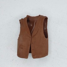 1960s Marx Johnny West Brown Cowboy Vest Clothing Accessory Toy Replacement Part - $11.99
