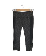 Athleta Mind Over Mat Capri Leggings Mesh Braid 227787 Space Dye Gray Bl... - $20.78