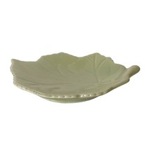 Green Leaf Dish Trinket Tray Ceramic California Pantry 2002 Vintage 6.5&quot; x 5.5&quot; - £13.23 GBP