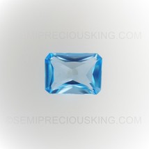 Natural Topaz Octagon Princess Cut 7X5mm Swiss Blue Color VVS Clarity Loose Gems - £14.14 GBP