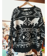 American Eagle Outfitters Men&#39;s XL Pullover Sweater Gray/White Deer NWT - $470.41 MXN