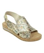 Sesto Meucci Sylke Sz 9.5 M Women&#39;s Leather Crisscross Wedge Sandals Mul... - $212.61 CAD