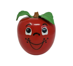 VINTAGE 1972 FISHER PRICE HAPPY APPLE SHORT STEM ROLLY POLY CHIME MUSICA... - $28.50