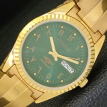 Automatic Refurbished Citizen 8200 Japan Mens Arabic Green Dial Watch a427229-1 - $27.99