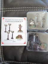 Liberty Falls Miniature Accessory Sets AH50 Americana Collection Lamp Sign Bench - £9.84 GBP