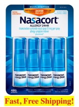 Nasacort Allergy 24hr Non-Drowsy Nasal Spray 4 pack 120 sprays each = 480 Sprays - £28.85 GBP