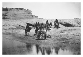 Navajo Native Americans On Horseback By Edward S. Curtis 4X6 Photo - £6.35 GBP