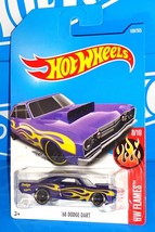 Hot Wheels 2017 HW Flames Series #160 &#39;68 Dodge Dart Mtflk Purple w/ PR5s - £3.12 GBP