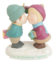 Hallmark Christmas Ornament Our First Christmas Together Boy Girl Kissing QX5643 - £7.86 GBP
